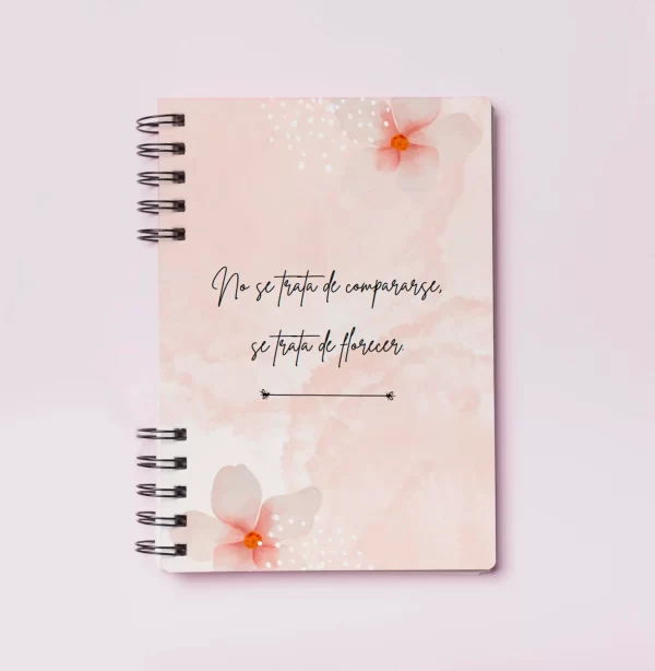 Cuaderno personalizado florece